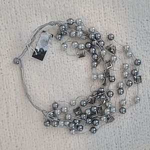 Gardenia Ltd Mixed Multi Strand Glass Pearl & Crystal Statement Necklace - NWT